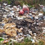 Pembludakan sampah yang terjadi di desa bolang dan desa kutamakmu (Sumber: Dokumen Wartacana.com)