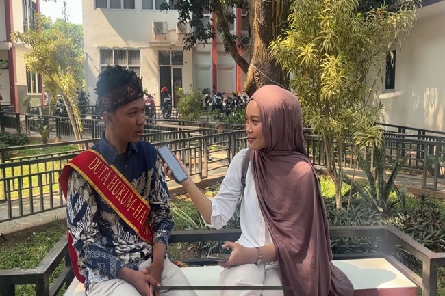 Potret wawancara bersama Muhamad Raihan Febriansyah selaku, Purna Duta HAM Jawa Barat 2024